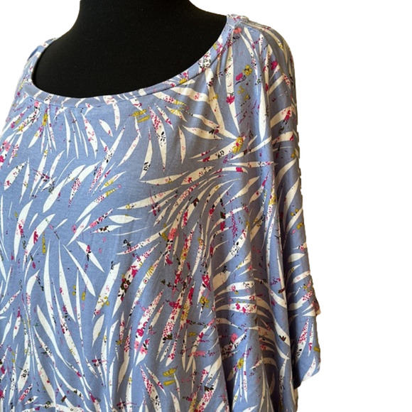 Eloquii Elements Dolman Sleeve Asymmetrical Ruched Zebra Print Dress 22/24 - Picture 8 of 16